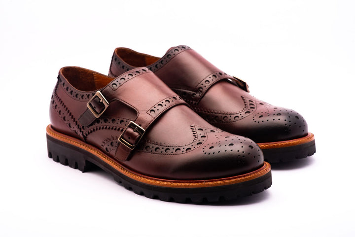 Siracusa Double Monk Straps Coffee
