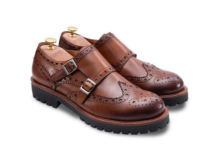 Siracusa Double Monk Straps Honey
