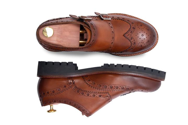 Siracusa Double Monk Straps Honey