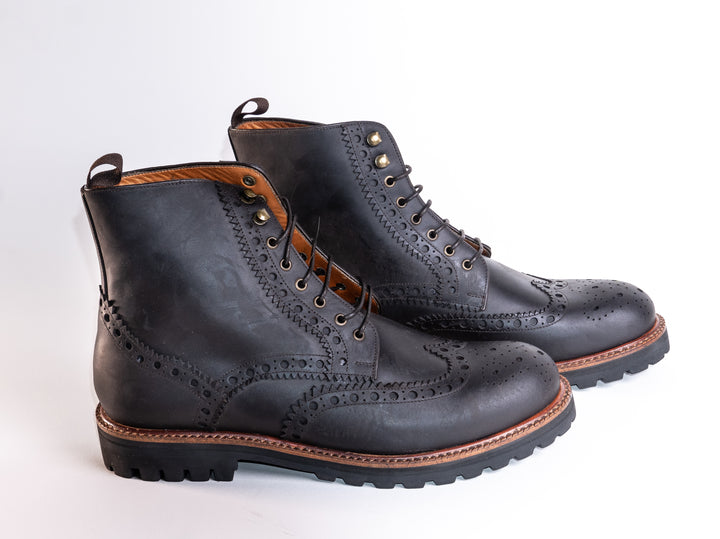 San Gimignano Derby Boots Pull Up Dark Brown