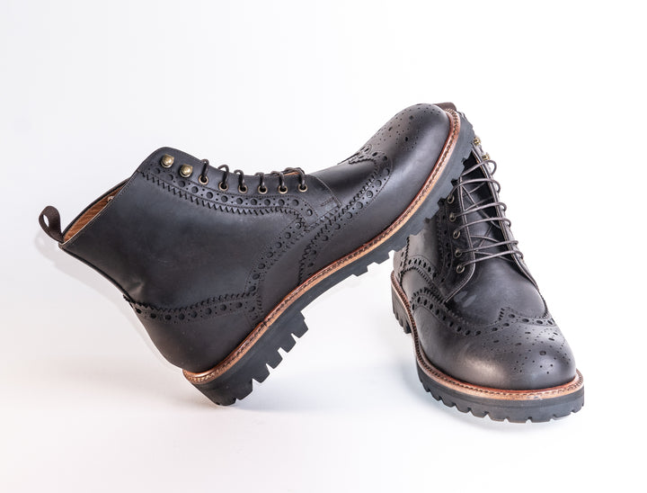 San Gimignano Derby Boots Pull Up Dark Brown