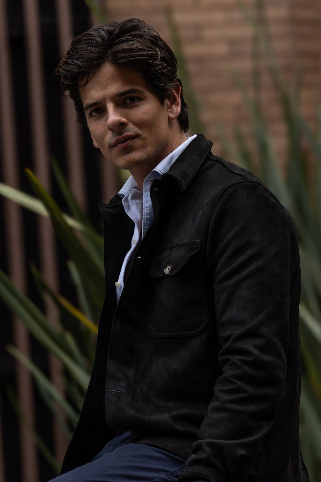 Black Suede Overshirt