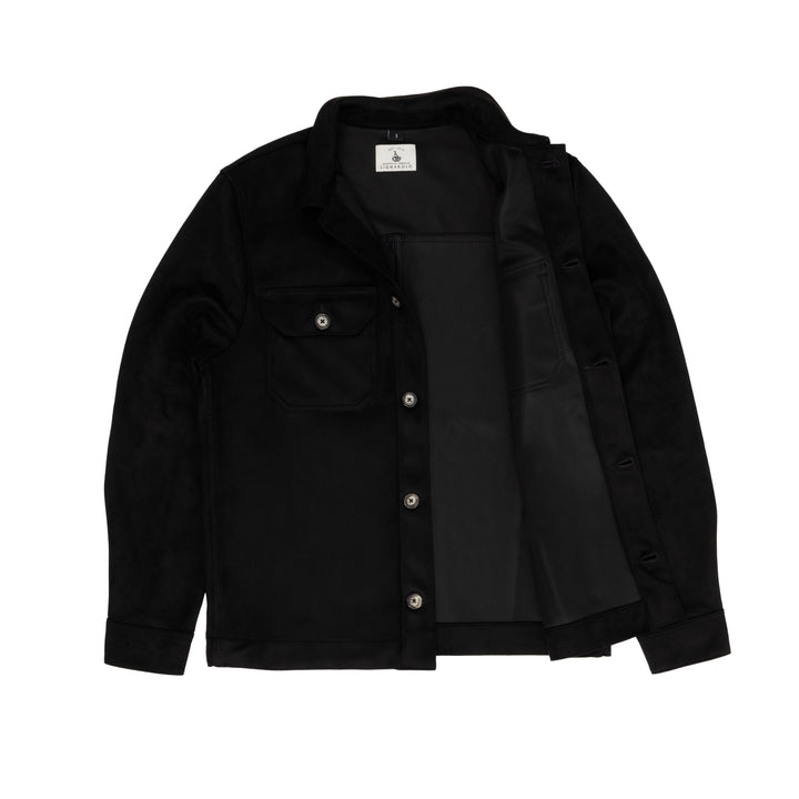 Black Suede Overshirt