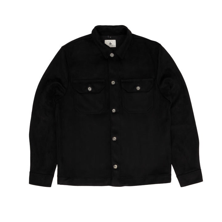 Black Suede Overshirt