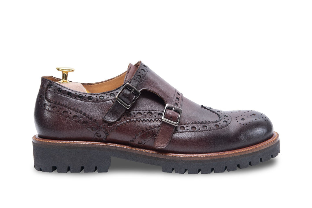 Siracusa Double Monk Straps Red Wine