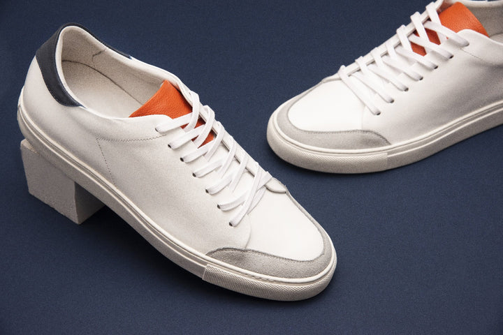 Palermo Sneakers White Orange Tongue