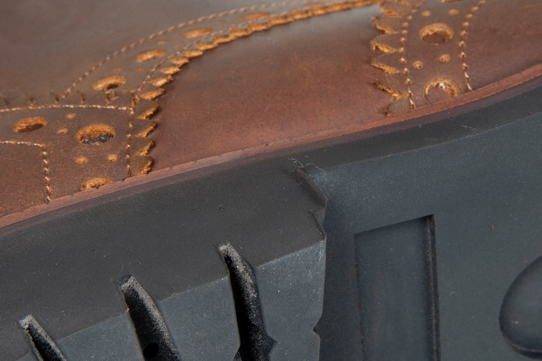 San Gimignano Derby Boots Pull Up Leather Brown