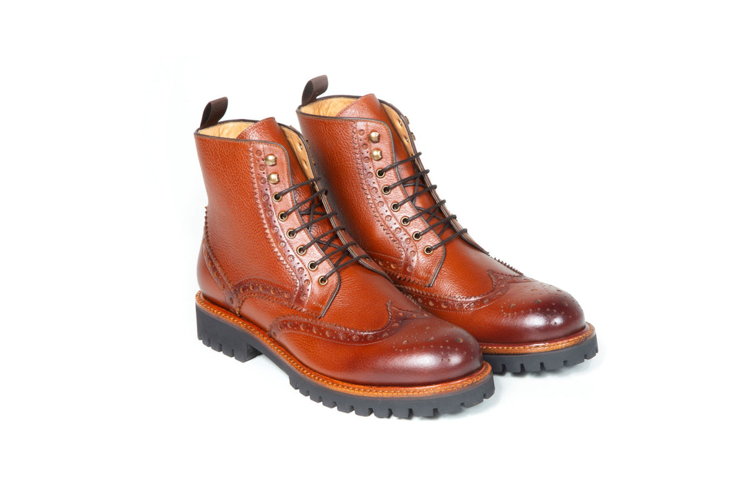 San Gimignano Derby Boots Full-Grain Leather Mustard